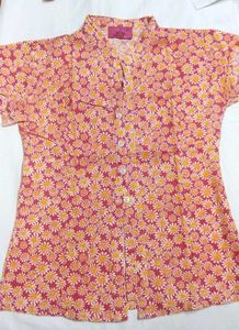 Floral Print Button-Down Shirt