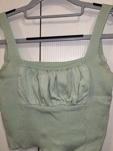 Light Green Ruched Top