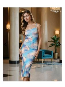 Tie-Dye One Shoulder Dress