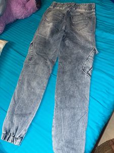 Distressed Cargo Jeans