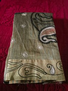 Embroidery Jute Saree