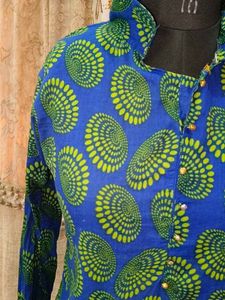 Blue &amp; Green Printed Kurta