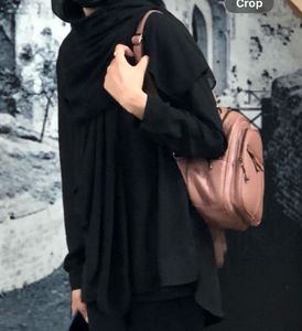 black georgette v neck shirt