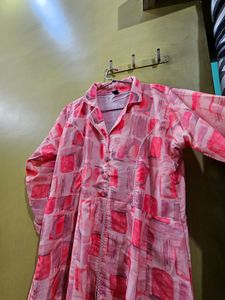 Pink Patterned Kurti