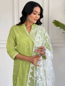 Lime Green Straight Suit