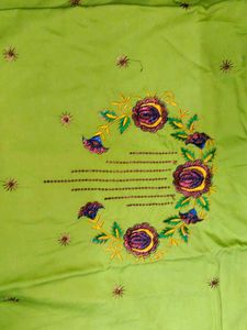 Handmade Embroidered Green Dress
