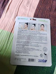 Mirabelle Lemon Lime Facial Sheet Mask