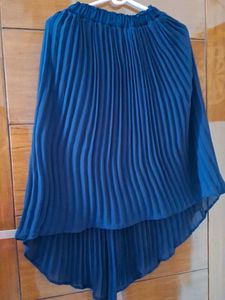 Blue Pleated Skirt