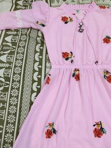 Pink Embroidered Dress