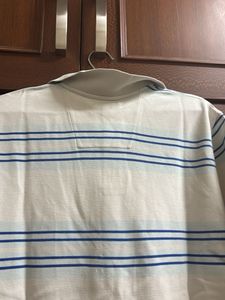 Nautica Men’s Striped Polo T-shirt - White