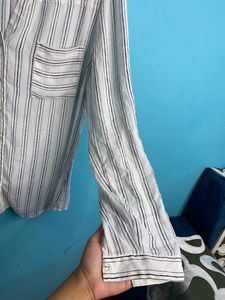 White And Black Striped Shirt