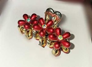 Red &amp; Gold Flower clutcher