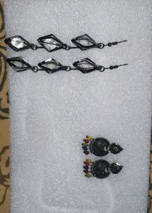 Oxidised Earrings Set Of 4
