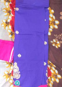 Combo Of Unstitched  Suit With Cotton Dupatta