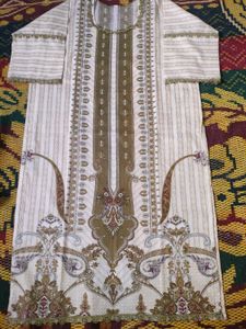 Olive Green Printed Salwar Kameez