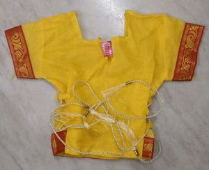 Cute Yellow Saree with blouse