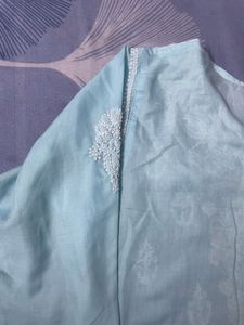 Blue Chikankari Kurti