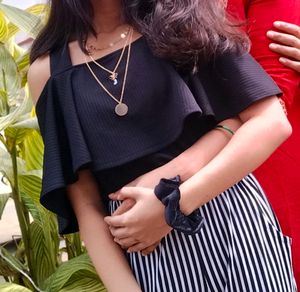 Black Top And Pant Set