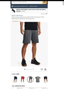 Under Armour Grey Solid Shorts