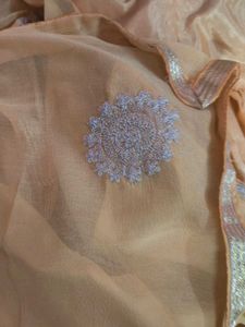 Embroidered Checkered Kurti