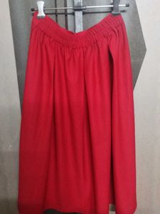 Red Flowy Skirt - Versatile &amp; Chic