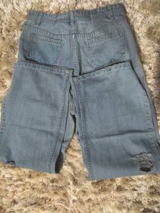 Ripped Wide Leg Jeans