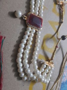 Elegant Pearl &amp; Gemstone Necklace ✨