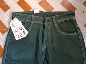 28 Size Green 4 Pocket Cargo Women