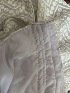New White tie up sequins kurta