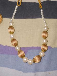 Pearl &amp; Silk Necklace Set