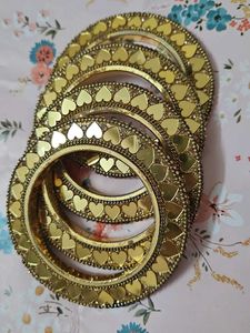 Golden Heart Bangles,Indo Western  Baangle Brecelt