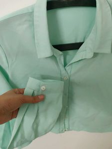 Mint Crop Shirt