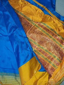 Blue Kathpadar Saree