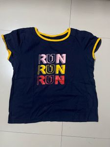 Navy Blue Printed T-shirt
