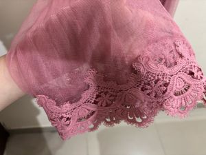 Korean Dusty Rose Tulle Dress