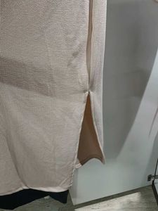 Beige Off Shoulder Dress