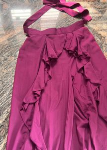 Magenta Ruffle Skirt