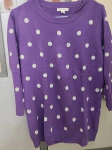 Purple Polka Dot Sweater