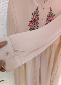 Embroidered Peach Kurta/Dress