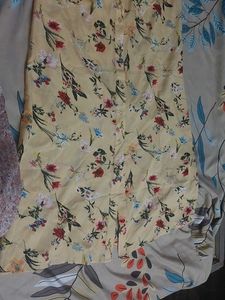 Floral Print Button-Down Kurti