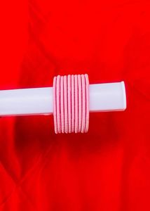 Pink Thread Bangles Set Of 10