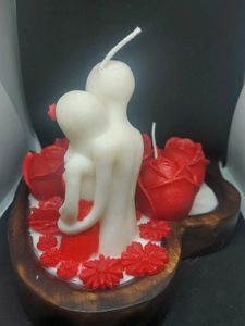 Romantic Rose Heart Candle