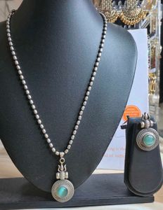 Silver Look Alike Necklace and Earring Set