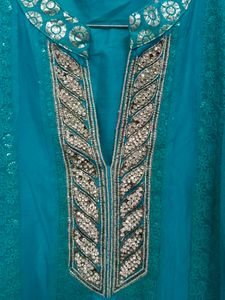 Teal Ethnic Gown