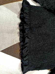 Korean Style Black Polka Dot Top