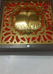 Ganesha &amp; Paduka gold&amp; silver plated showpiece