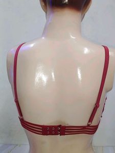 (200)Red Lace Bralette