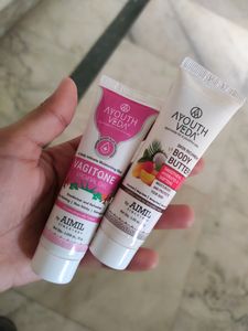 Combo Of Ayouthveda Products. A Body Butter And A Vaginal Gel