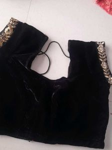 Like New Black Velvet Blouse