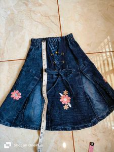 Cute Denim Skirt For Kids 🫐🩷🩵✨